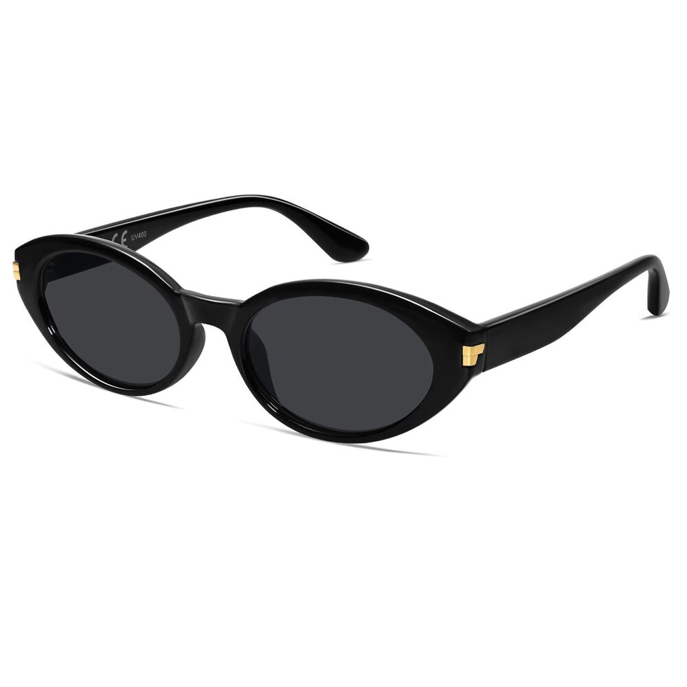 Polarized Retro Oval Sunglasses for Women Men Small Face Vintage 90s